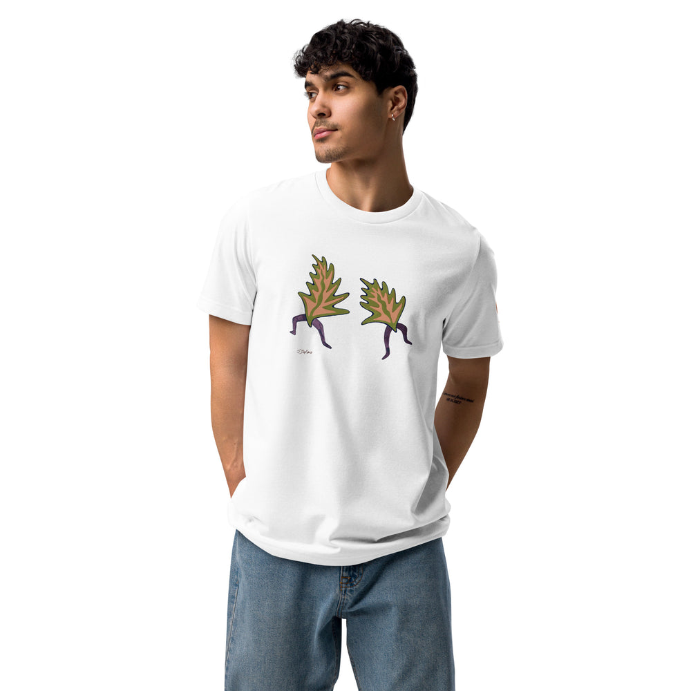 RELIGIÓN VERDE · HOJAS DE JUEGO LIBRE · “Duo Dance Clay” · Camiseta ecológica unisex básica