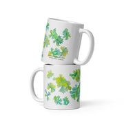 GREEN RELIGION · TRUE TREES · “Bird Lover” · 2026 Print Edition · White Glossy Mug