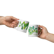 GREEN RELIGION · TRUE TREES · “Falling Light” · 2026 Print Edition · White Glossy Mug