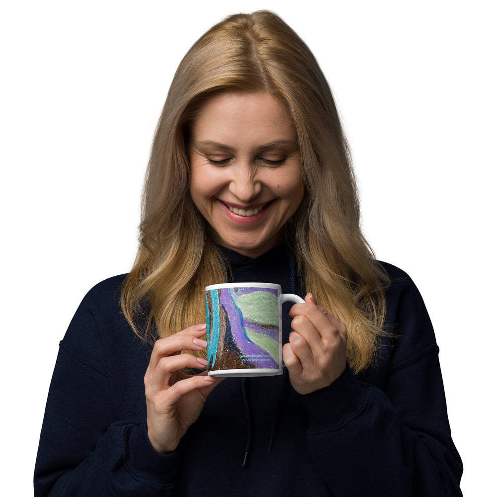 GREEN RELIGION · TRUE TREES · “Bird Lover Roots” · 2026 Print Edition · White Glossy Mug