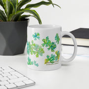 GREEN RELIGION · TRUE TREES · “Bird Lover” · 2026 Print Edition · White Glossy Mug