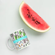 RELIGIÓN VERDE · HOJA HABLADA · “MENTALIDAD ÁRBOL” · Taza blanca brillante de 325 ml · Edición impresa 2026