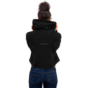 GREEN RELIGION · SPOKEN LEAF · “TO THE RESCUE” · Women’s Cropped Hoodie · Black