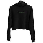 GREEN RELIGION · SPOKEN LEAF · “TO THE RESCUE” · Women’s Cropped Hoodie · Black