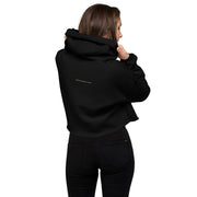 GREEN RELIGION · SPOKEN LEAF · “TO THE RESCUE” · Women’s Cropped Hoodie · Black