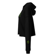 GREEN RELIGION · SPOKEN LEAF · “TO THE RESCUE” · Women’s Cropped Hoodie · Black