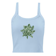 GREEN RELIGION · CUT FLOWERS · “Falling Light Cranberry” · Women’s Micro-Rib Tank Top