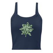 GREEN RELIGION · CUT FLOWERS · “Falling Light Cranberry” · Women’s Micro-Rib Tank Top