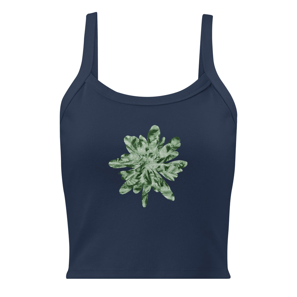 GREEN RELIGION · CUT FLOWERS · “Falling Light Cranberry” · Women’s Micro-Rib Tank Top