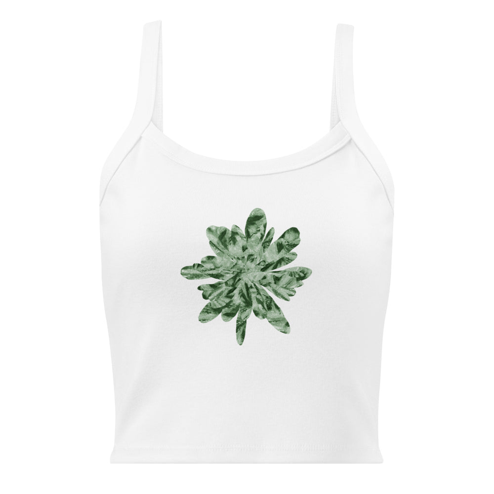 GREEN RELIGION · CUT FLOWERS · “Falling Light Cranberry” · Women’s Micro-Rib Tank Top