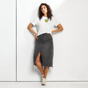 GREEN RELIGION · Women’s Organic Ribbed Neck T-Shirt · ORIGIN G · Unbounded Bloom · Melon Yellow