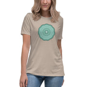GREEN RELIGION · UNBOUNDED BLOOM · “Pastel Teal” · Women’s Relaxed T-Shirt