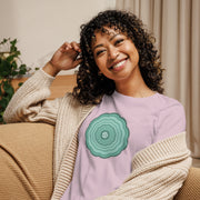 GREEN RELIGION · UNBOUNDED BLOOM · “Pastel Teal” · Women’s Relaxed T-Shirt