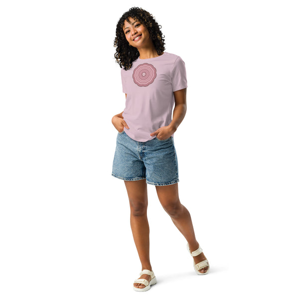 GREEN RELIGION · UNBOUNDED BLOOM · “Pastel Rose” · Women’s Relaxed T-Shirt