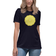 GREEN RELIGION · UNBOUNDED BLOOM · “Pastel Yellow” · Women’s Relaxed T-Shirt