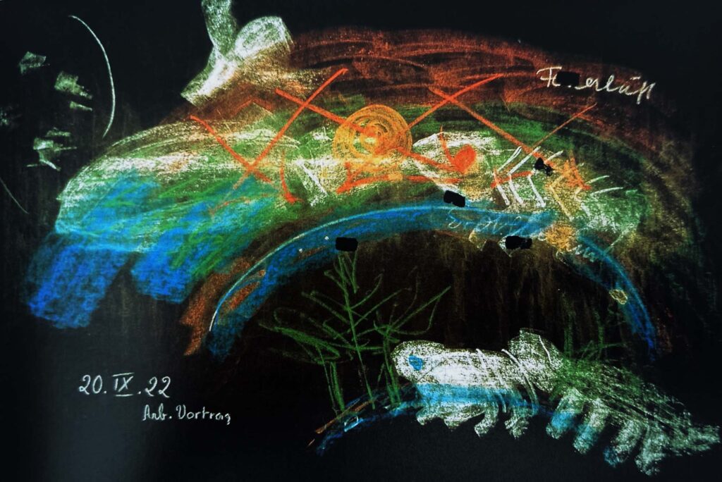 Rudolf Steiner blackboard drawing1 1922