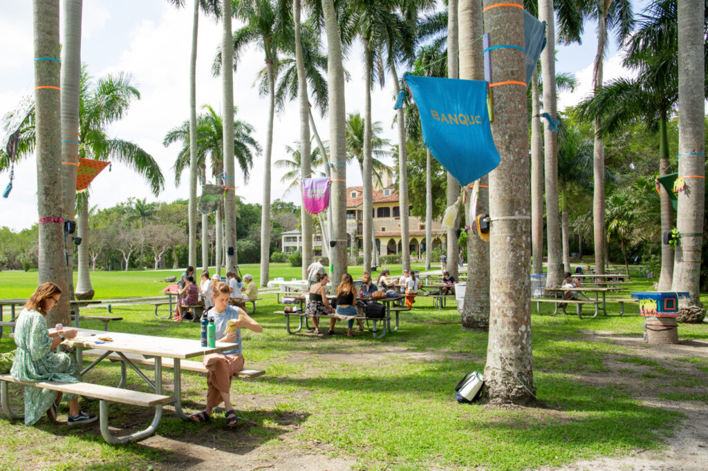 Overall group, Laura Marsh, BFI Event, Embroidery By The Bay, Deering Estate, Miami, Photo Monica McGivern