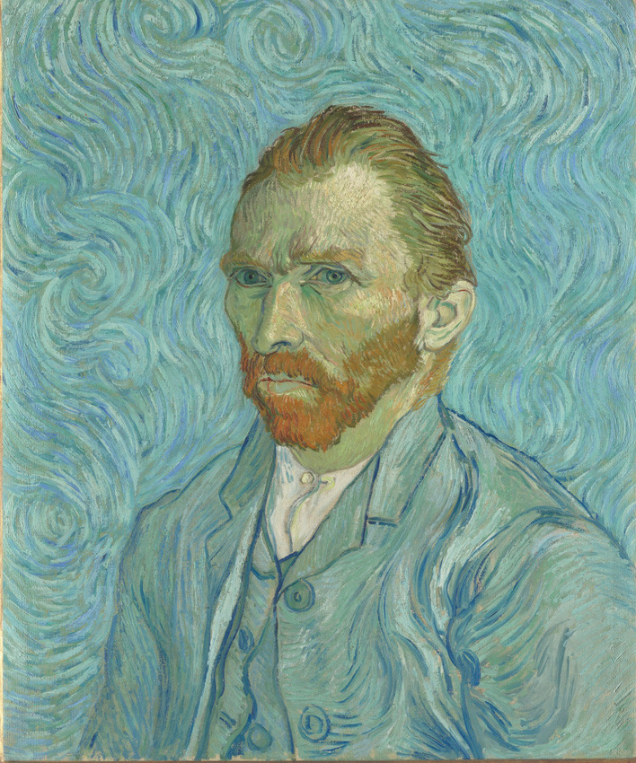 Van Gogh, Self Portrait, oil on canvas, 25 × 21 inches, oil on canvas, Musée d'Orsay, Paris, France